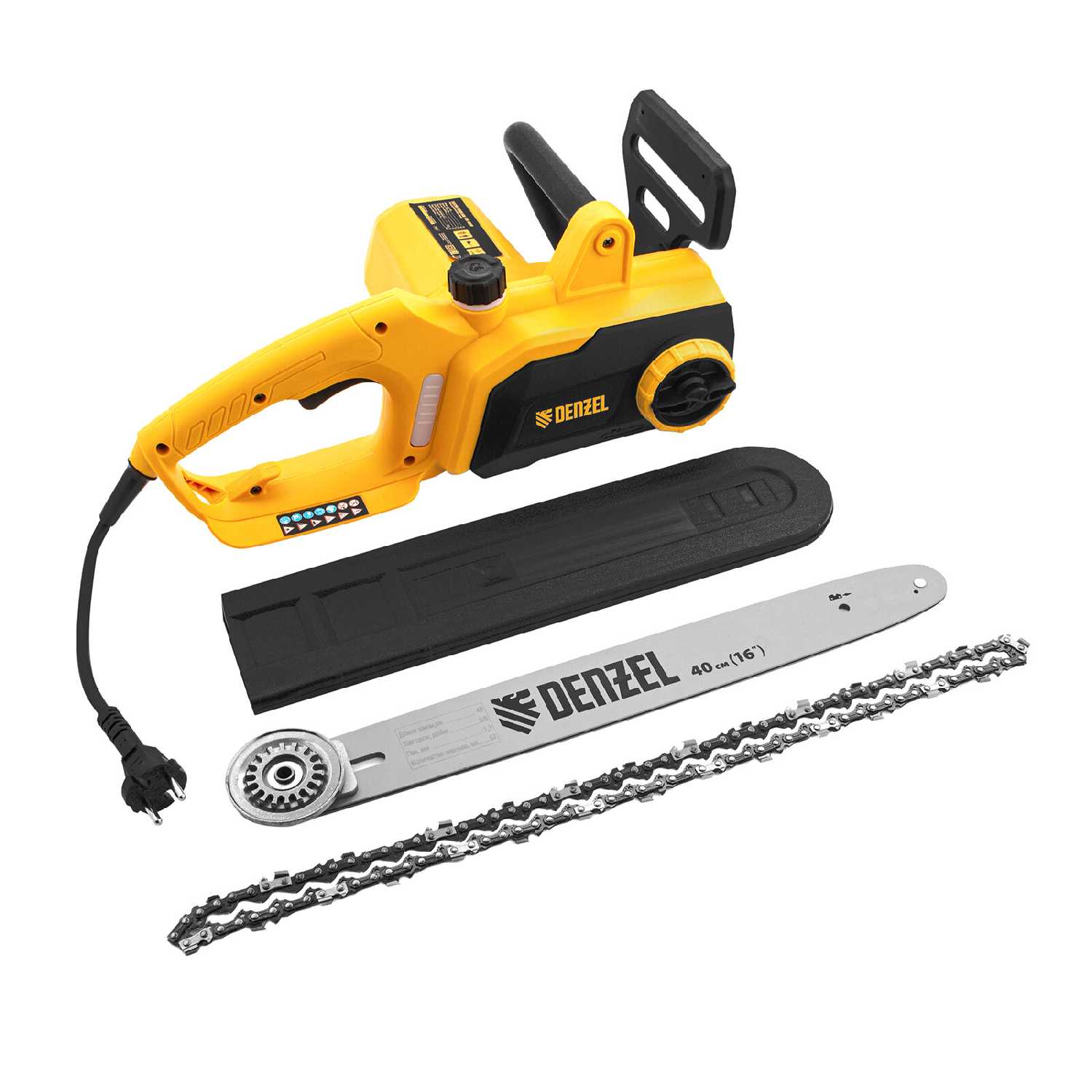 Пила цепная электрическая Denzel EDS-1800P [1,8кВт, шина 40см, шаг 3/8, паз 1,3мм, 57зв] [95615] фотография 3