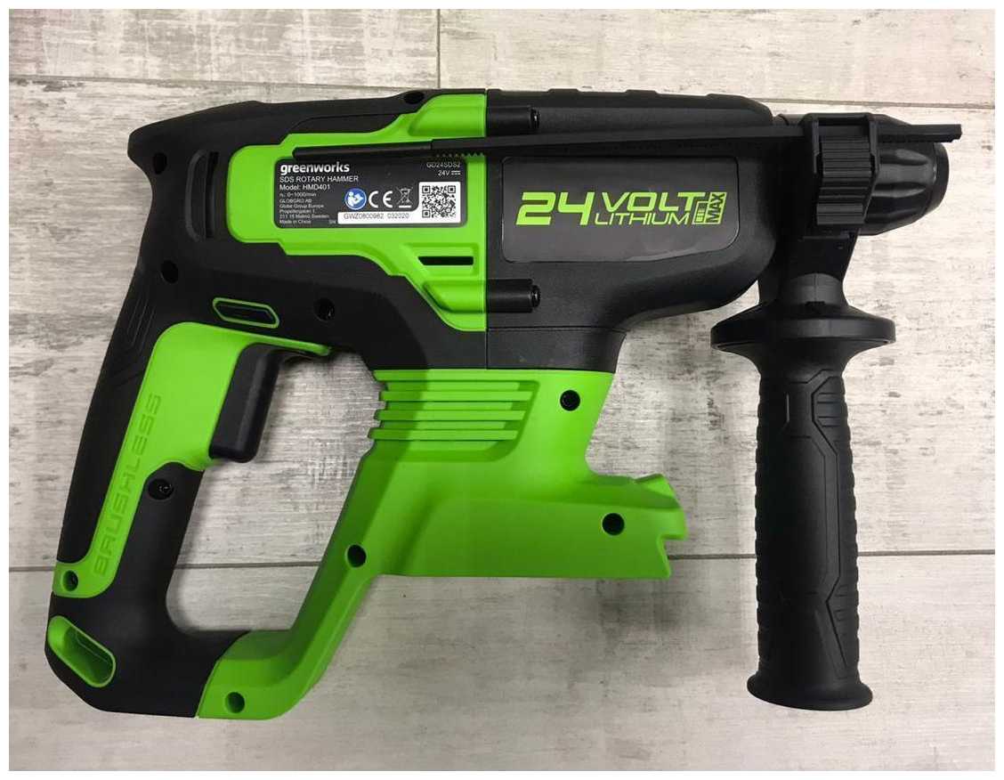 Перфоратор аккумуляторный Greenworks GD24SDS2 3803007, без аккумулятора фотография 2