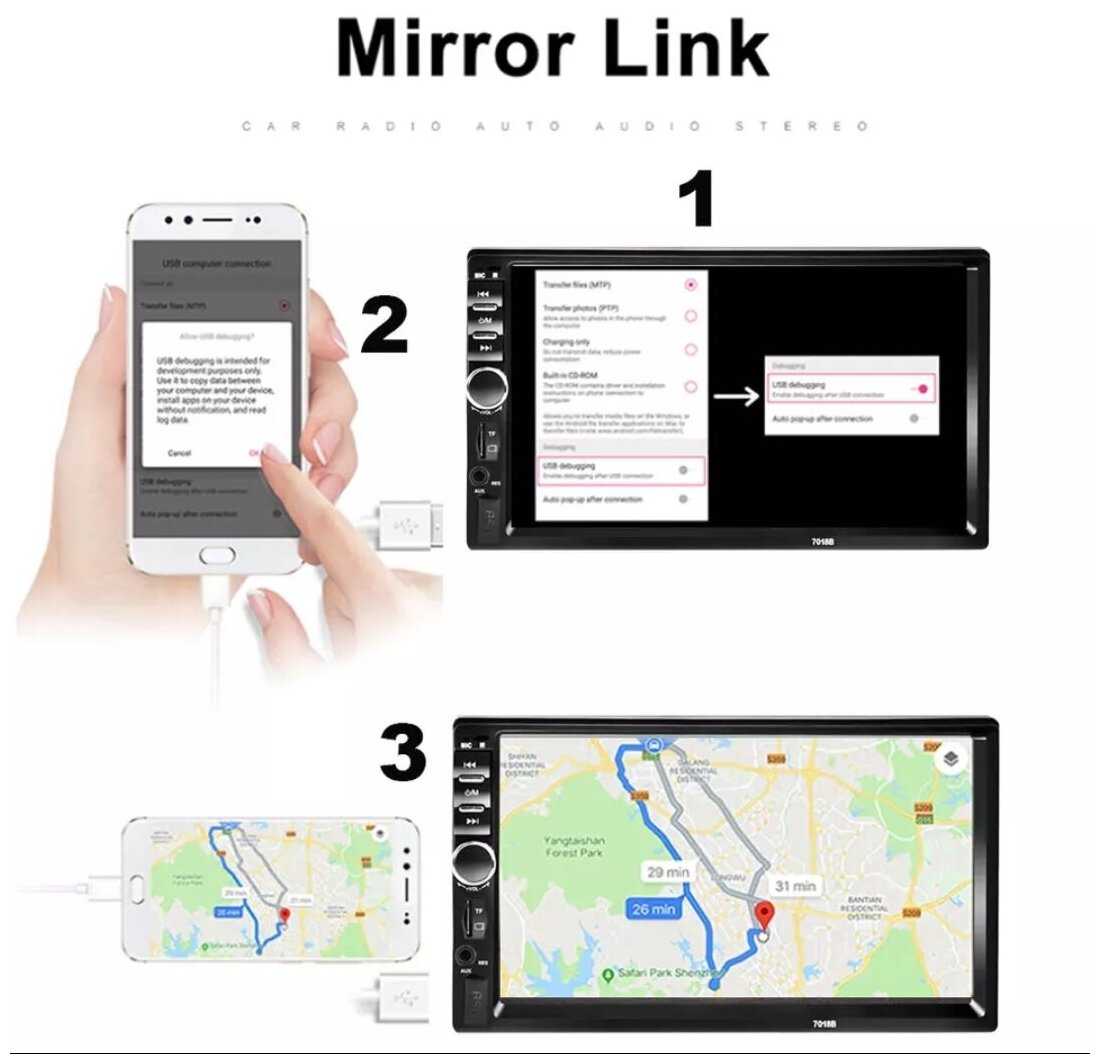 Bluetooth 2din магнитола Магнитола для Lada Granta FL (7018b) фотография 10