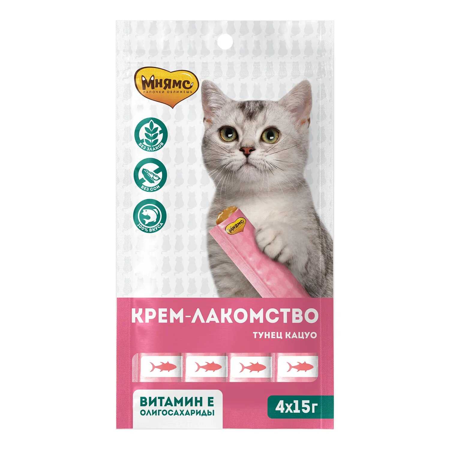 Крем-лакомство Мнямс для кошек с уткой и тунцом Кацуо фотография 3