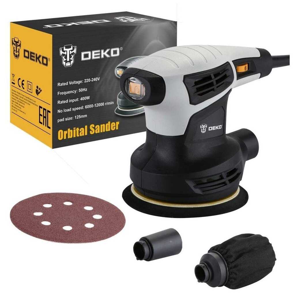 Эксцентриковая шлифмашина DEKO DKG400-125, 063-2203, 400 Вт фотография 2