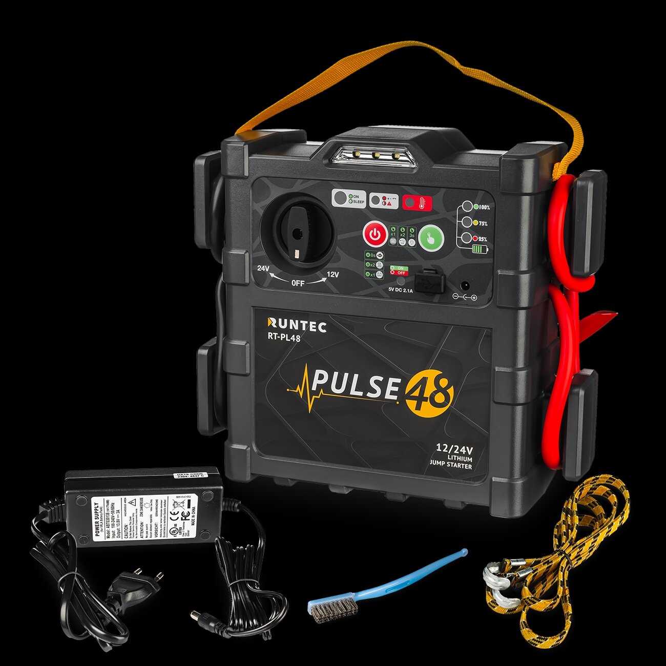 Пусковое устройство RUNTEC Pulse 48 12/24 В,2400/1600 A (RT-PL48) фотография 1