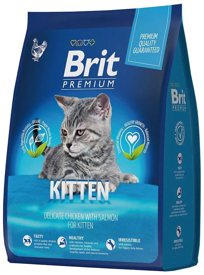 Корм Brit Premium Cat с курицей и лососем