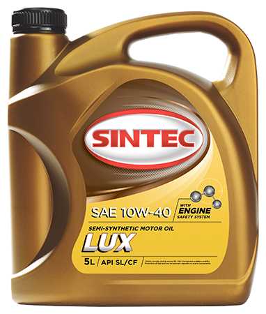 Полусинтетическое моторное масло SINTEC LUXE 10W-40 API SL/CF фотография 4
