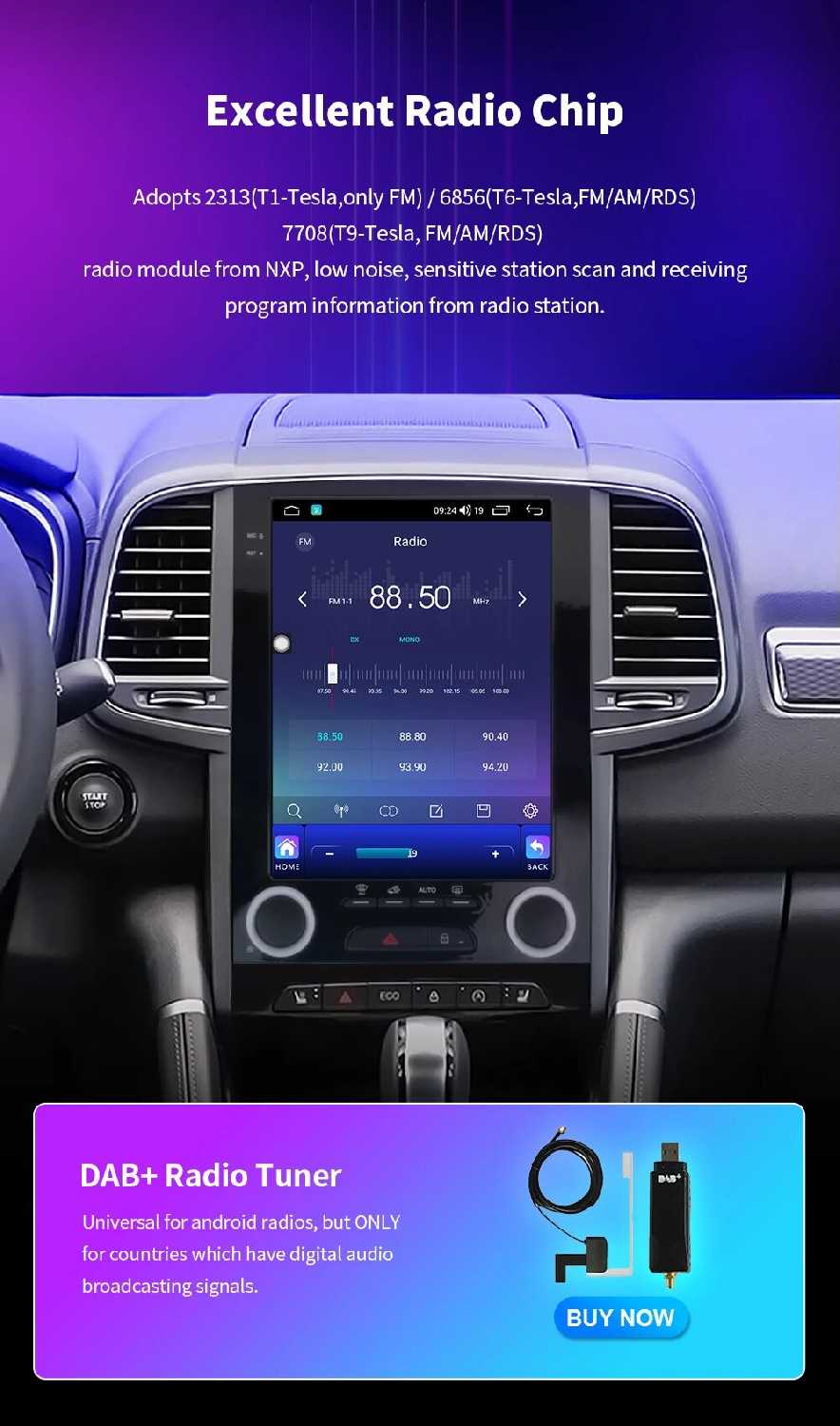 Автомагнитола EKIY T9 Tesla фотография 25