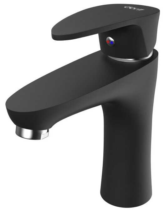 Смеситель для раковины (умывальника) Dorff Alpha D9021000BL черный матовый/хром фотография 2