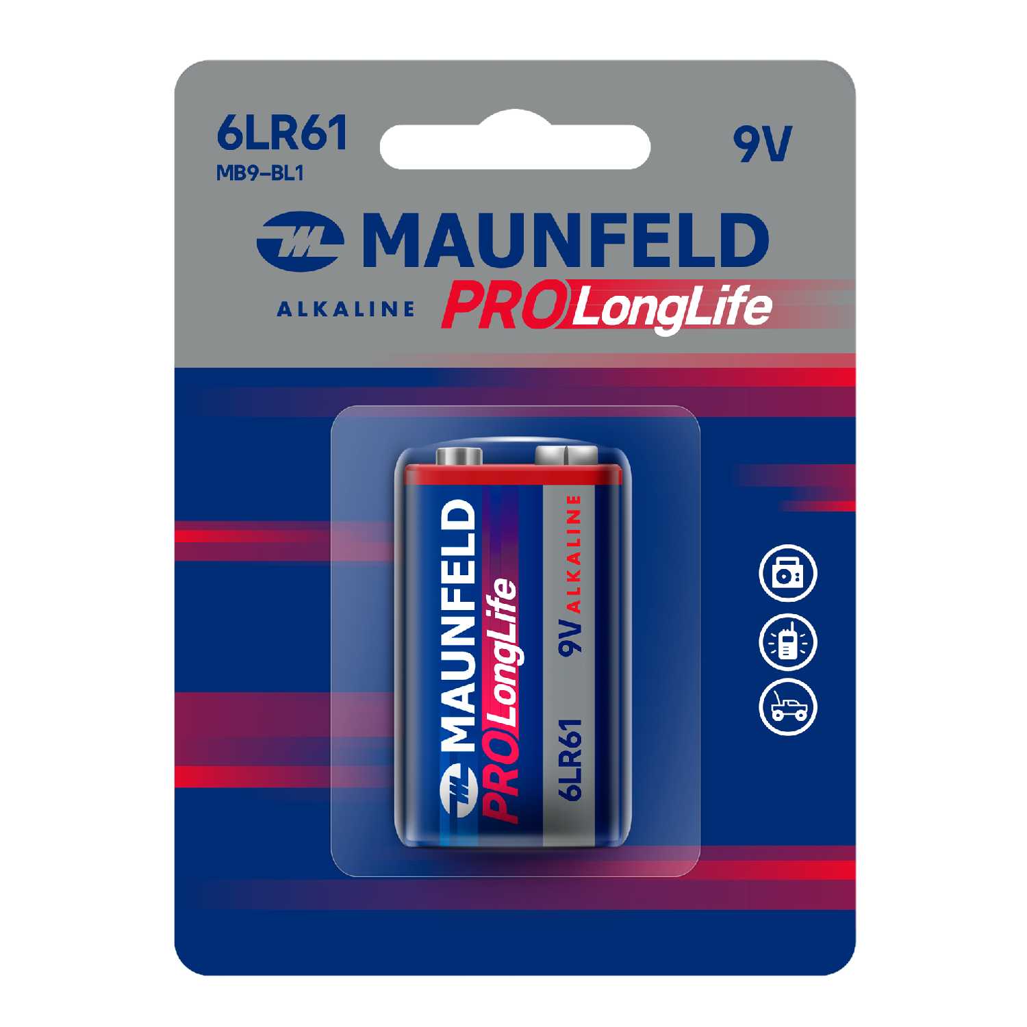 Батарейки MAUNFELD PRO Long Life Alkaline 9V (6LR61) фотография 4