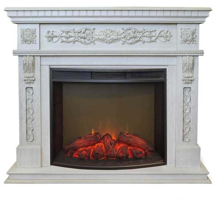 Электрический электрический камин RealFlame Estella 25,5/26 WT + Evrika 25,5 LED