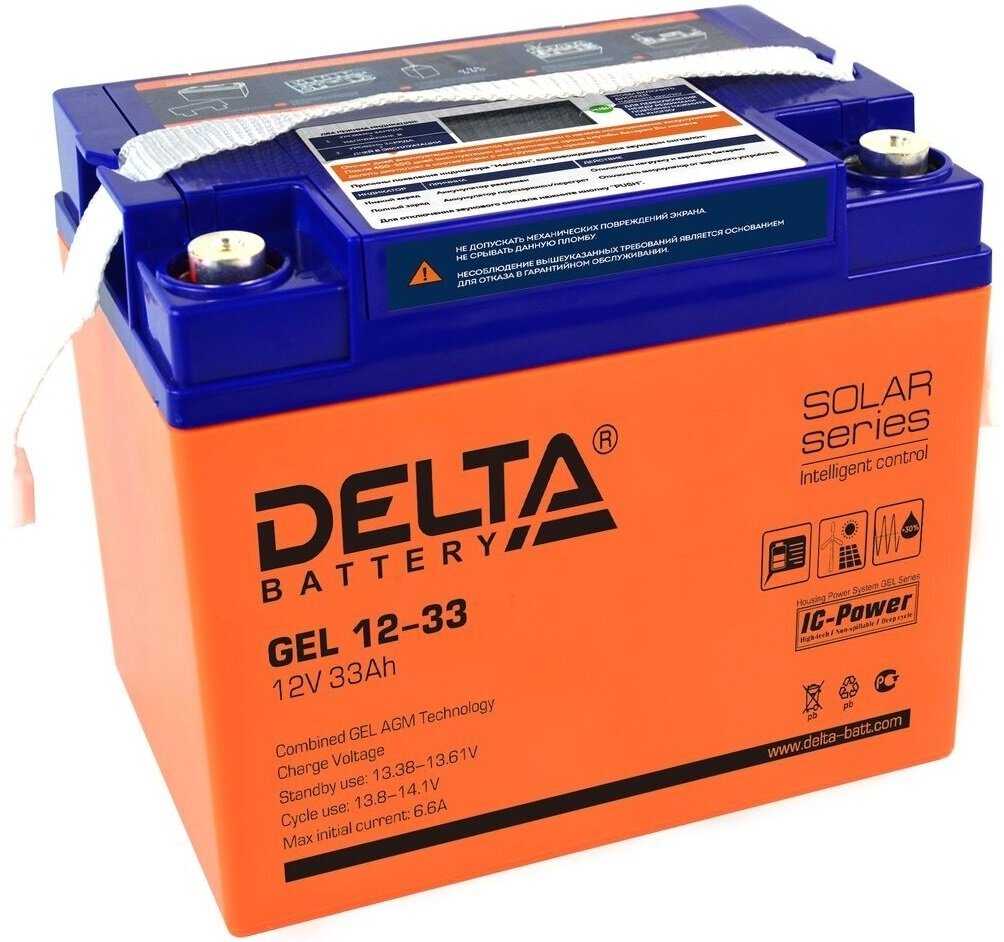 Аккумуляторная батарея DELTA Battery GEL 12-33 (12В) фотография 7