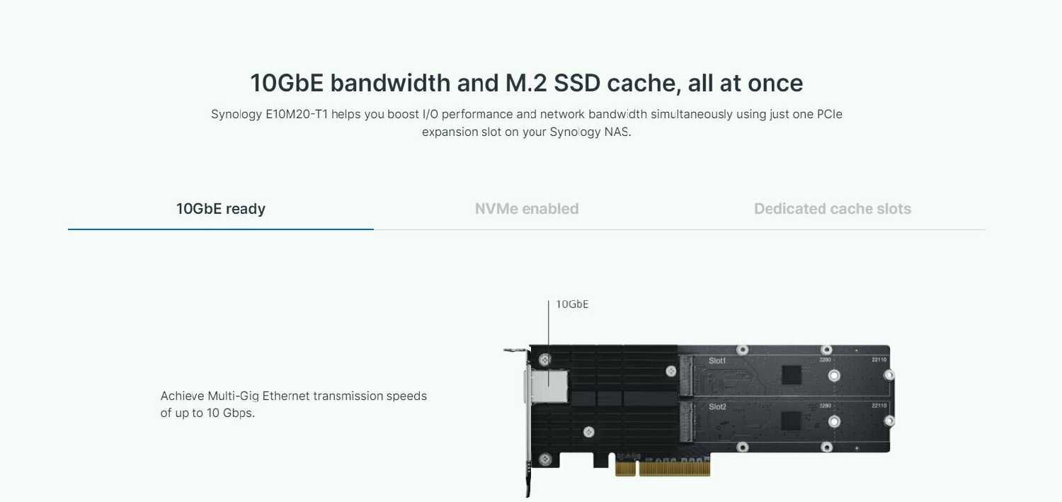 Плата расширения Synology (E10M20-T1) фотография 5