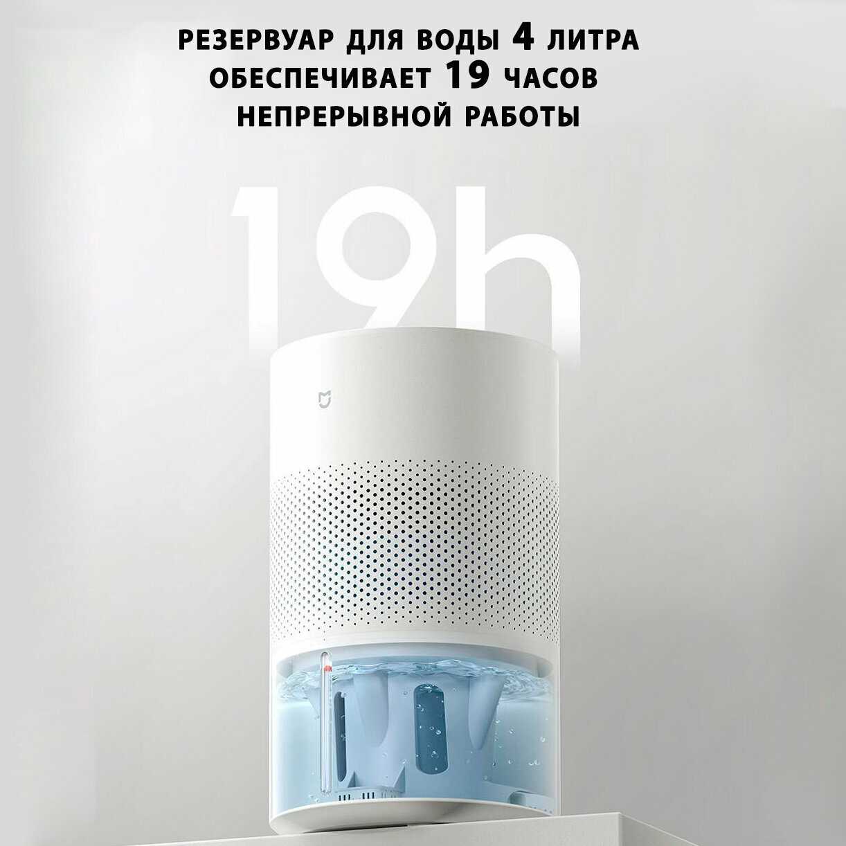 Умный увлажнитель воздуха Xiaomi Mijia Pure Smart Evaporative Humidifier 3 [4 л, 400 мл/ч] [CJSJSQ02XY] фотография 4