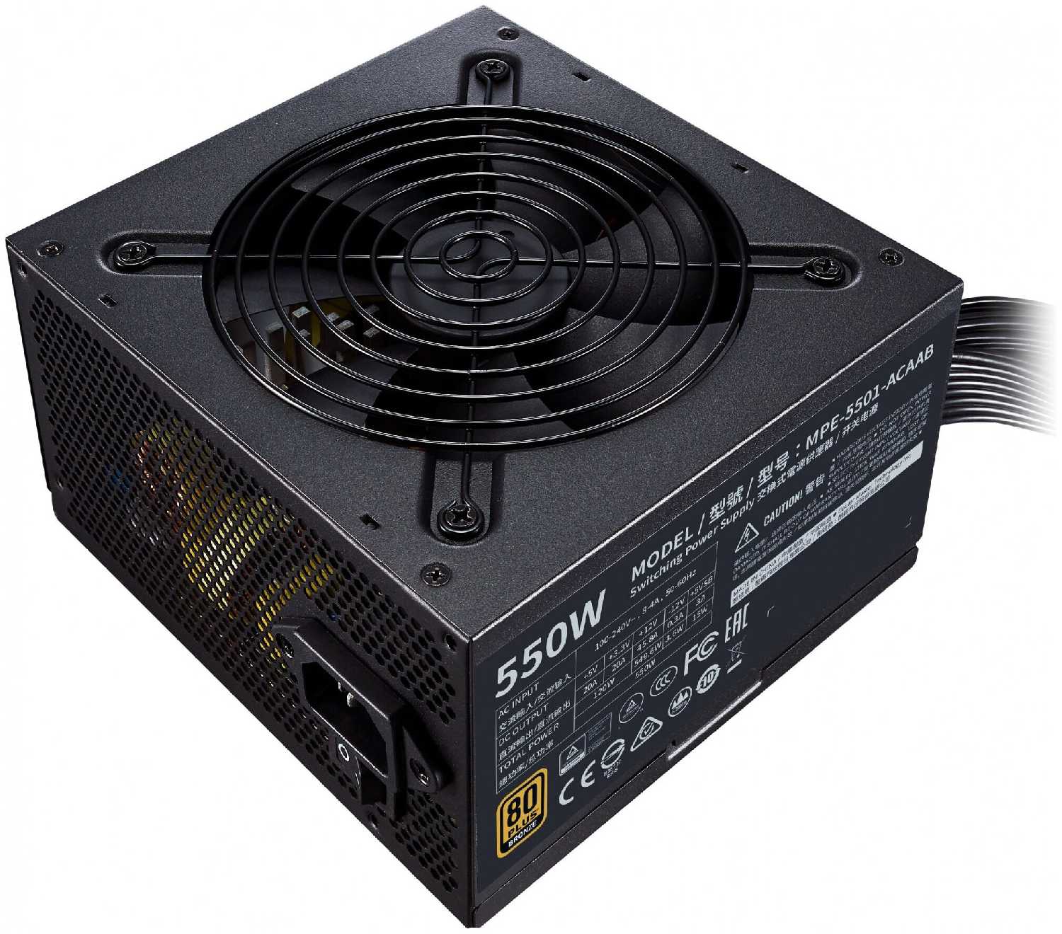 Блок питания Cooler Master MWE Bronze 550 V2 550W (MPE-5501-ACAAB) фотография 8