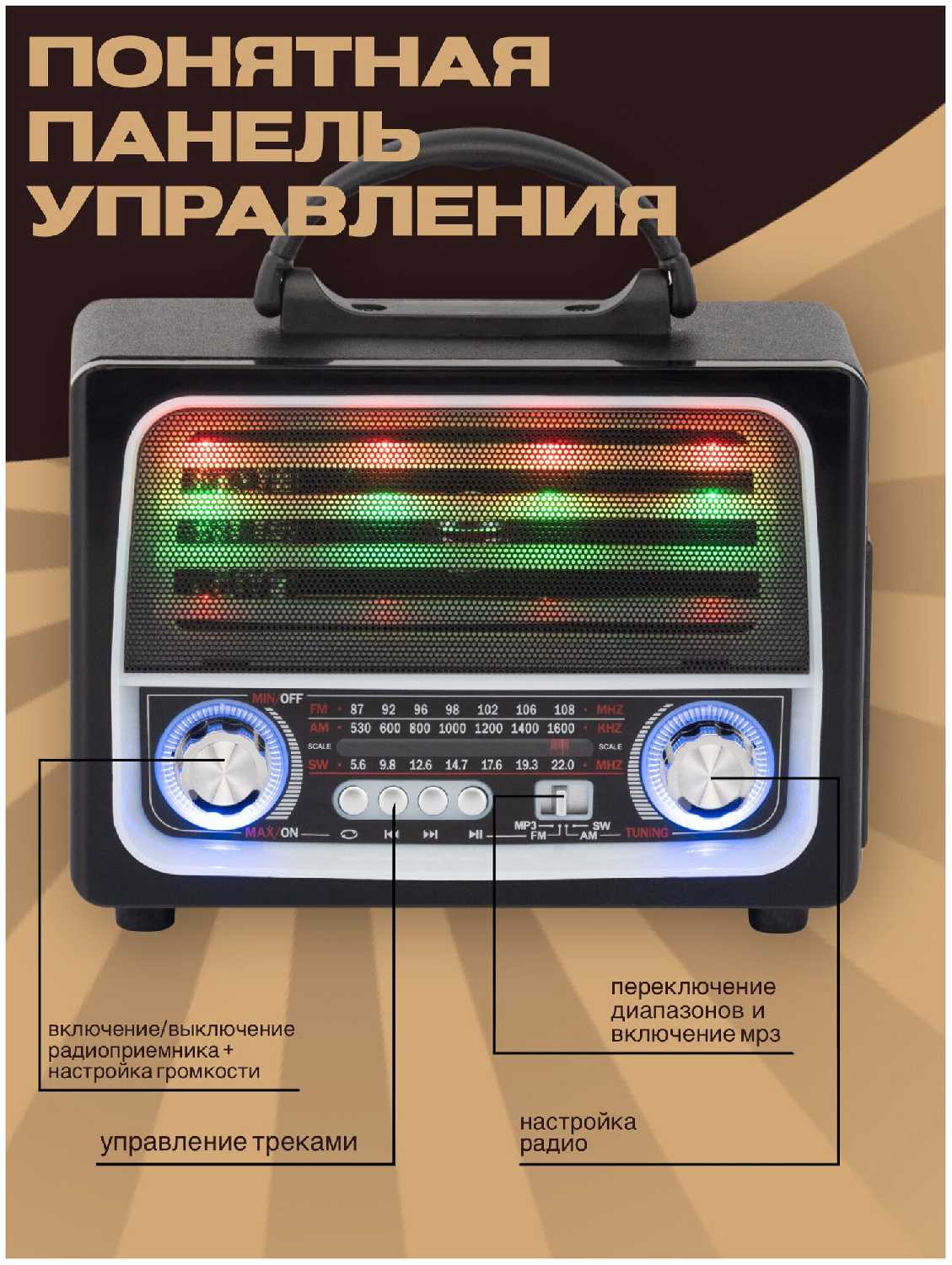 Портативный Радиоприёмник MAX MR 320 фотография 5