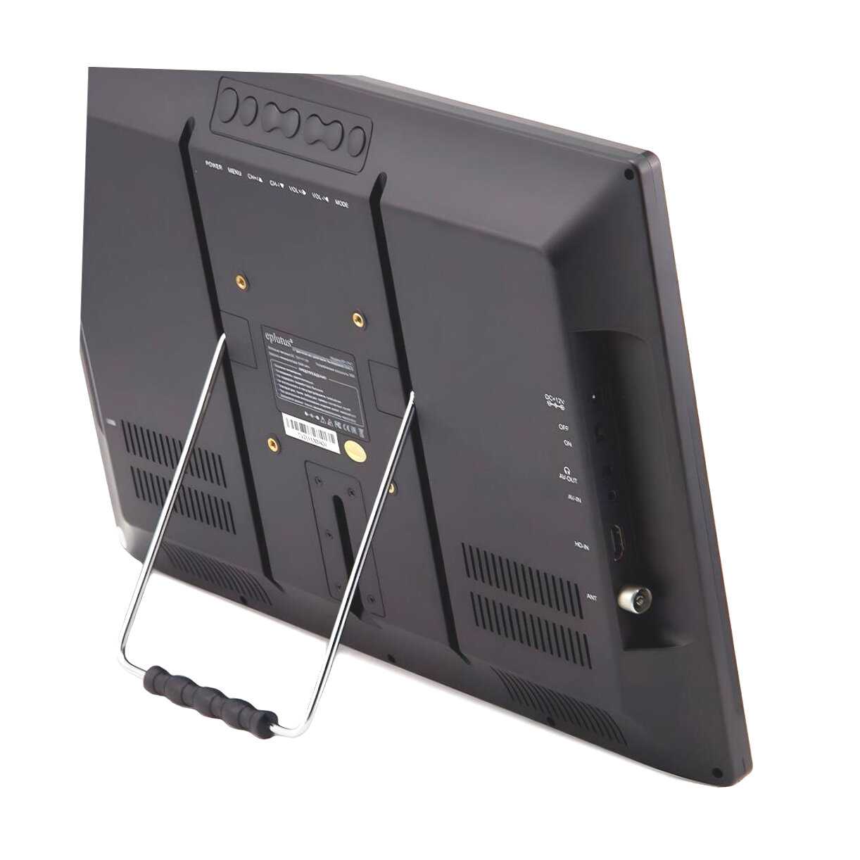 Телевизор Эплютус EP-174T (USB) (F82518VA) с жидкокристаллическим 17-дюймовым экраном и встроенным цифровым тюнером Т2 и аккумулятором 3500 мАч. фотография 2