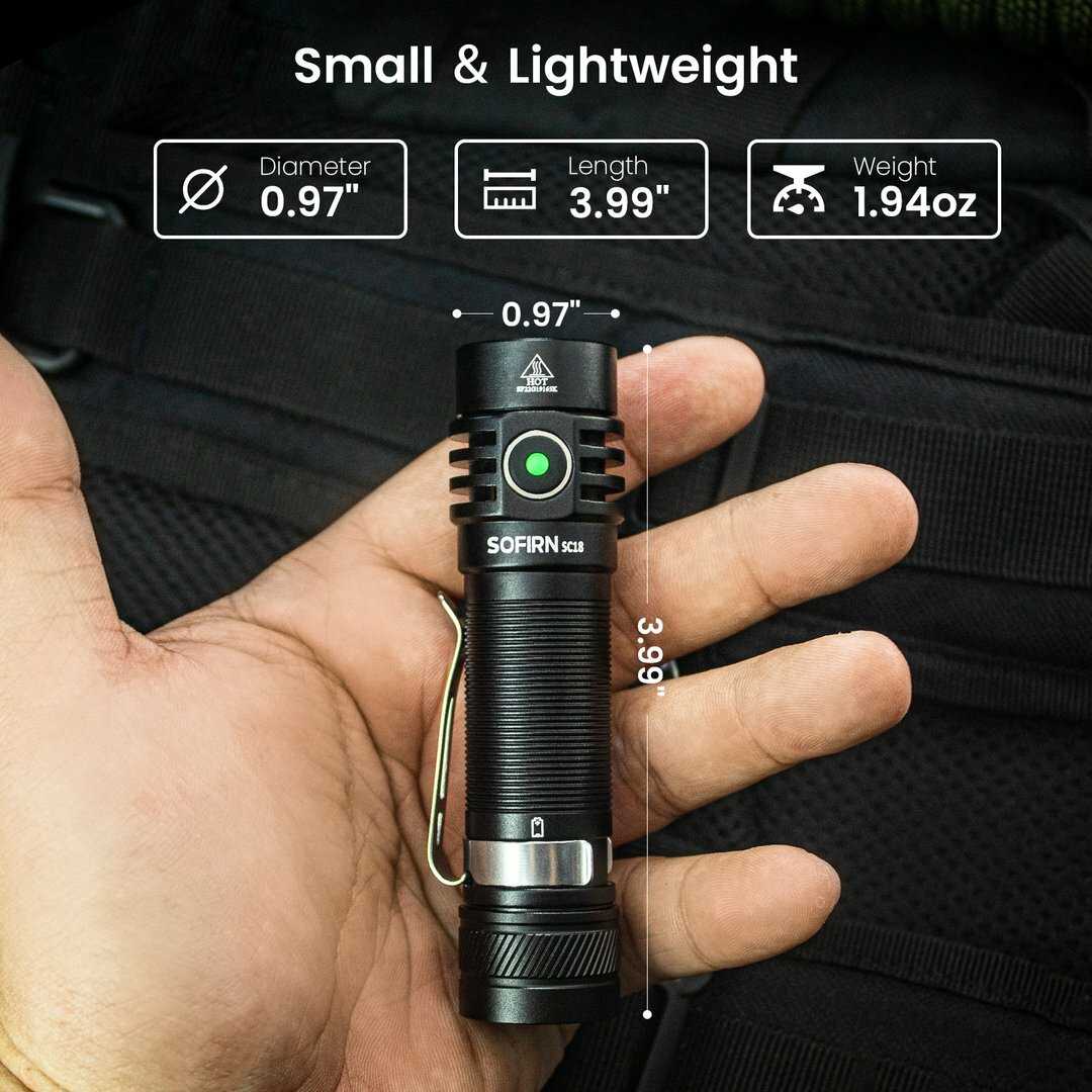 Фонарик Sofirn SC18 1800лм EDC SST40 TIR фотография 3