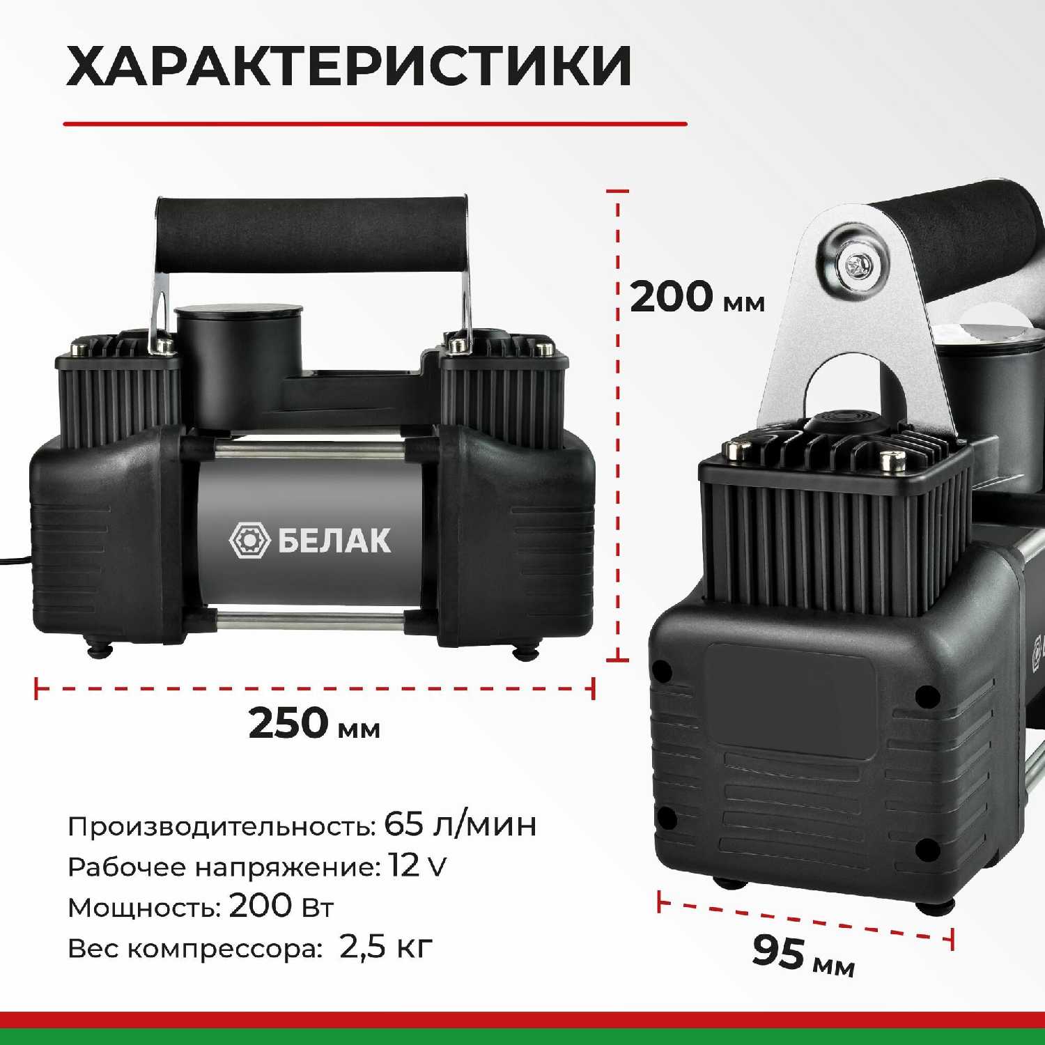 Компрессор автомобильный Мистраль - 40М (БАК.99166) фотография 10
