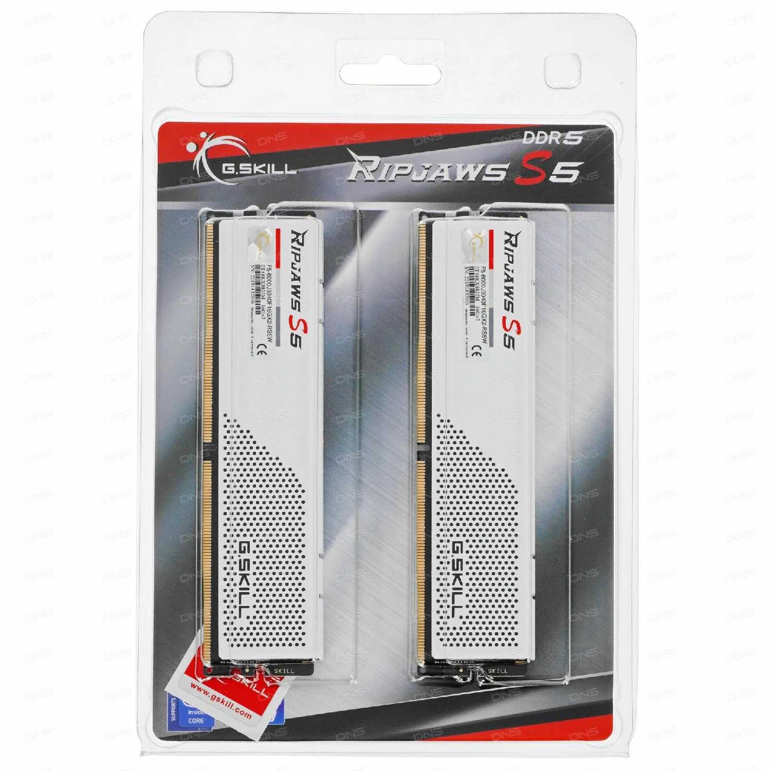 Оперативная память G.Skill Ripjaws S5 (F5-6000J3040F16GX2-RS5W)