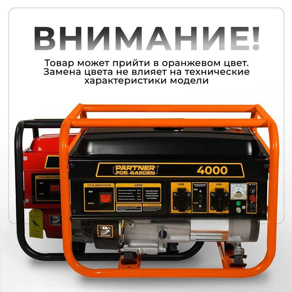 Генератор бензиновый Partner Partner for Garden 4000E фотография 1