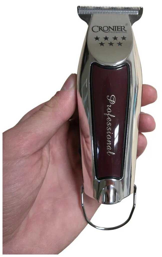 Триммер для бороды и усов CRONIER CR 9220A, бордовый фотография 3