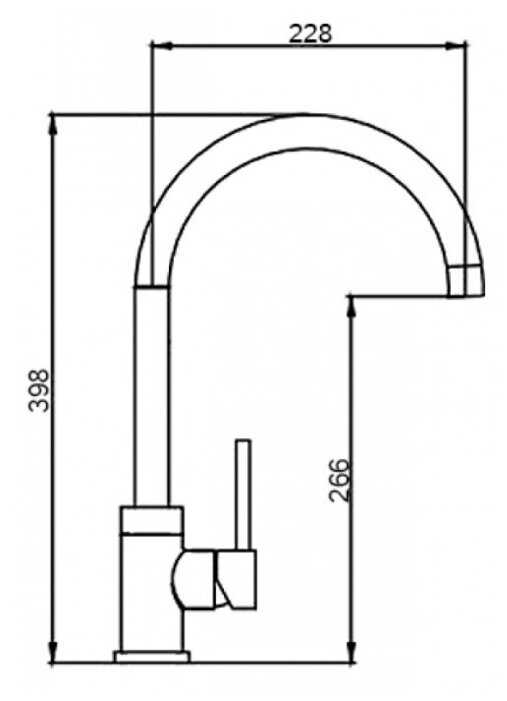Смеситель для кухни (мойки) Seaman ECO Glasgow SSN-3025, рычажный фотография 1