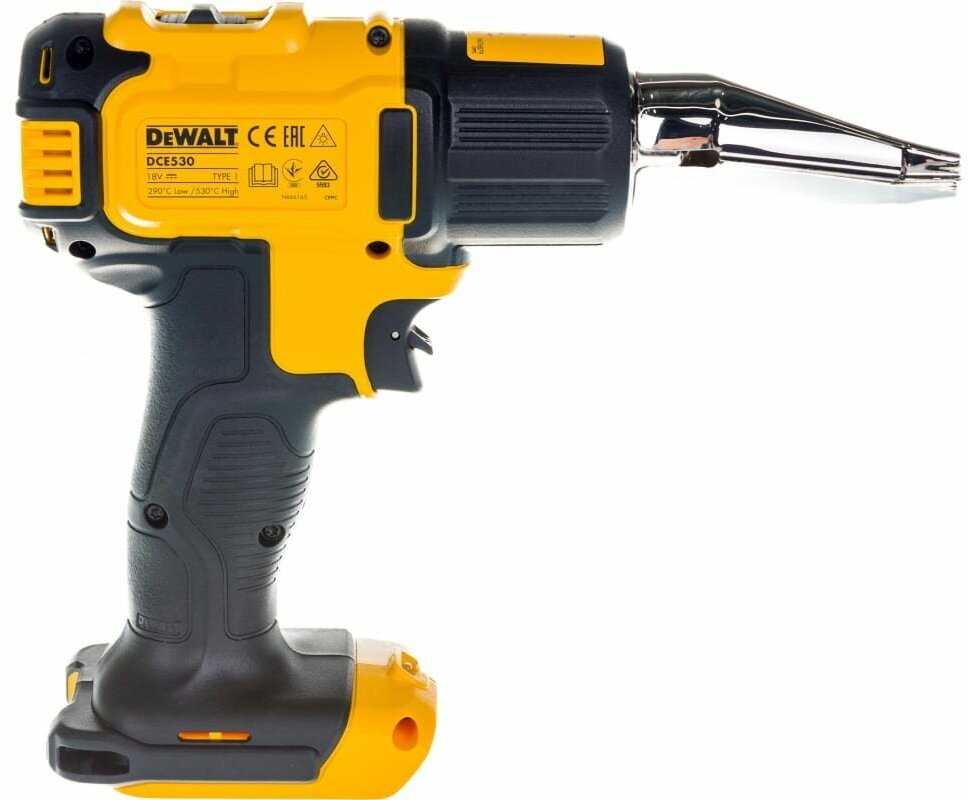 Строительный фен DeWALT DCE530N фотография 10
