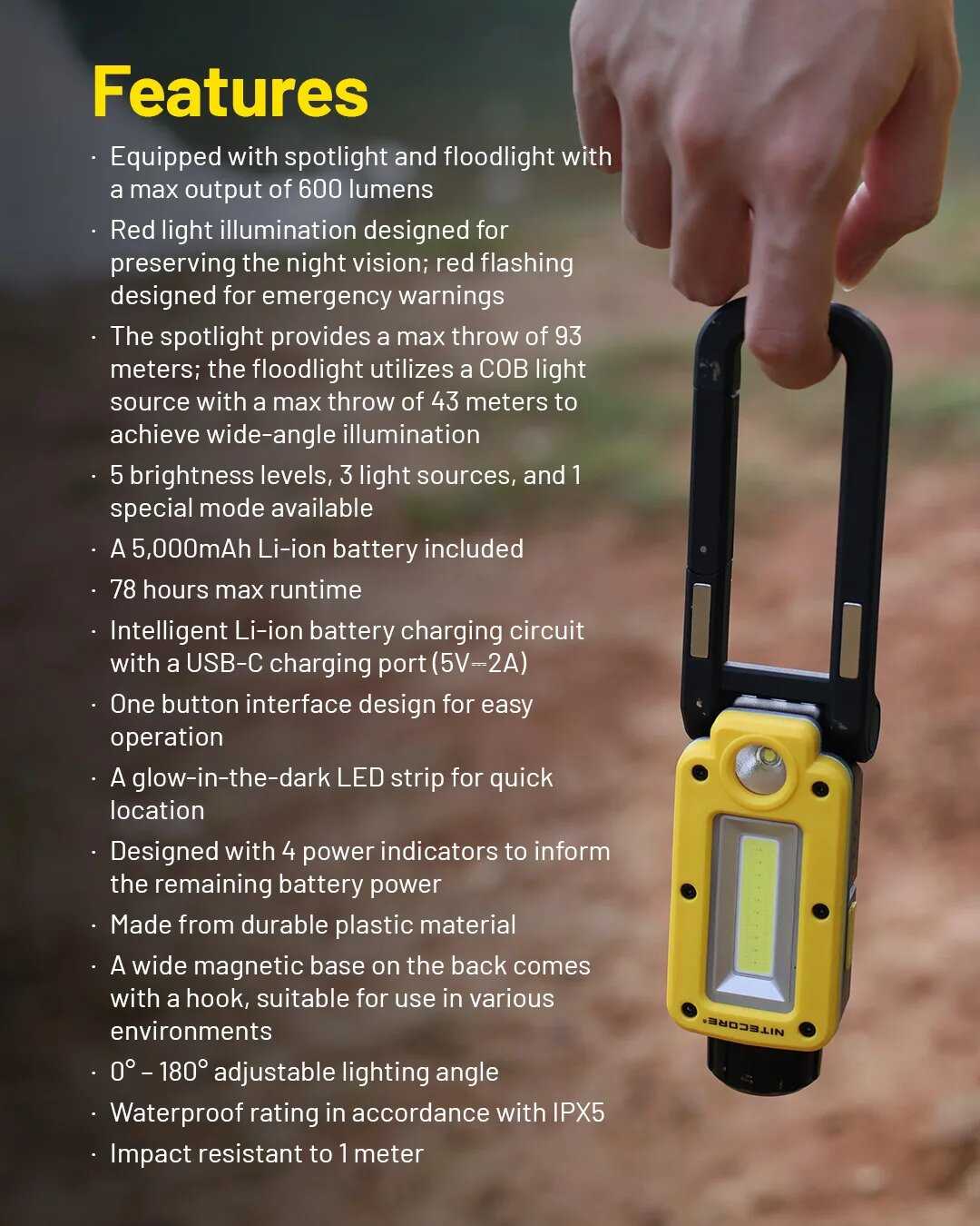 Универсальный фонарь Nitecore NWL20 (Комплект) фотография 11