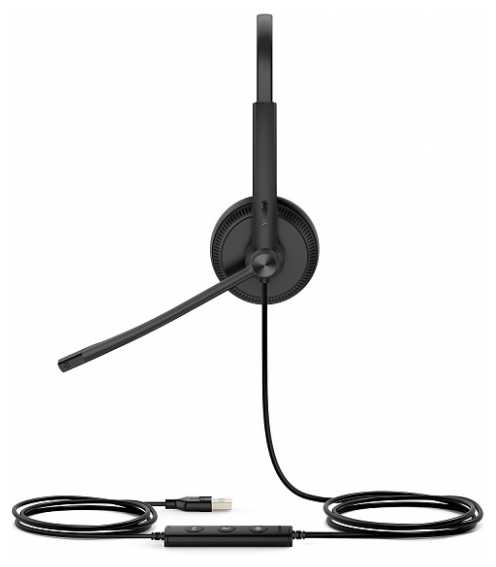 Проводная USB-гарнитура Yealink UH34 Dual UC, HD звук, USB фотография 2
