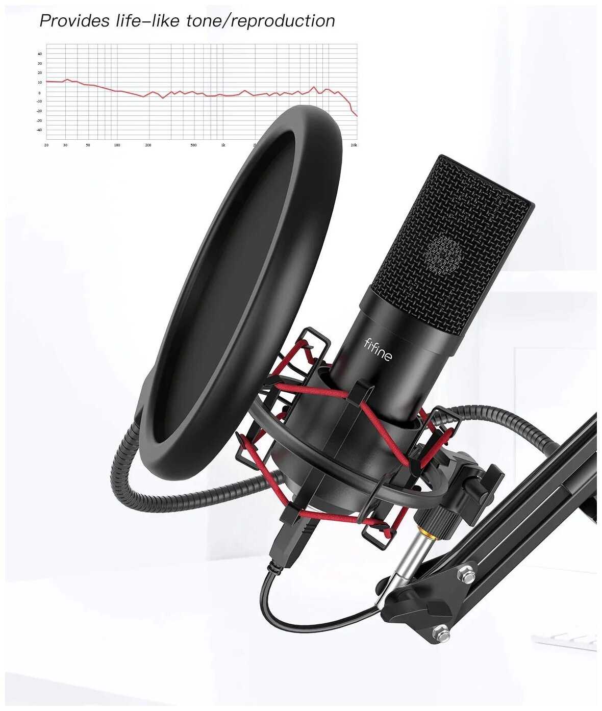 Микрофон Fifine T732 фотография 4