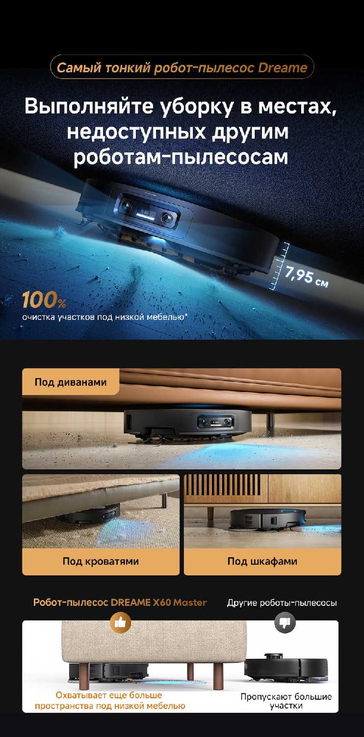 Робот-пылесос Dreame X60 Master фотография 8