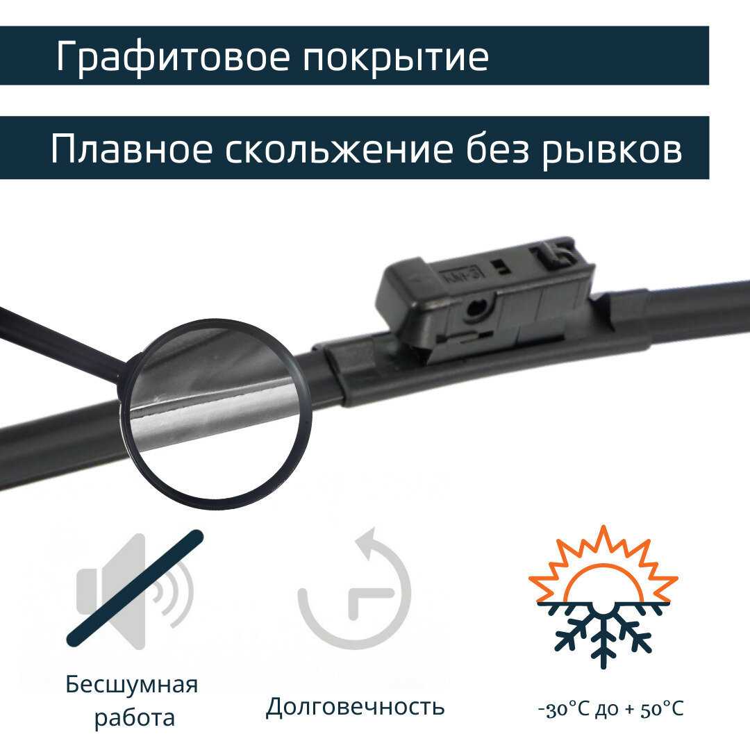 Дворники Audi Щетки стеклоочистителя бескаркасные (650-450) фотография 4