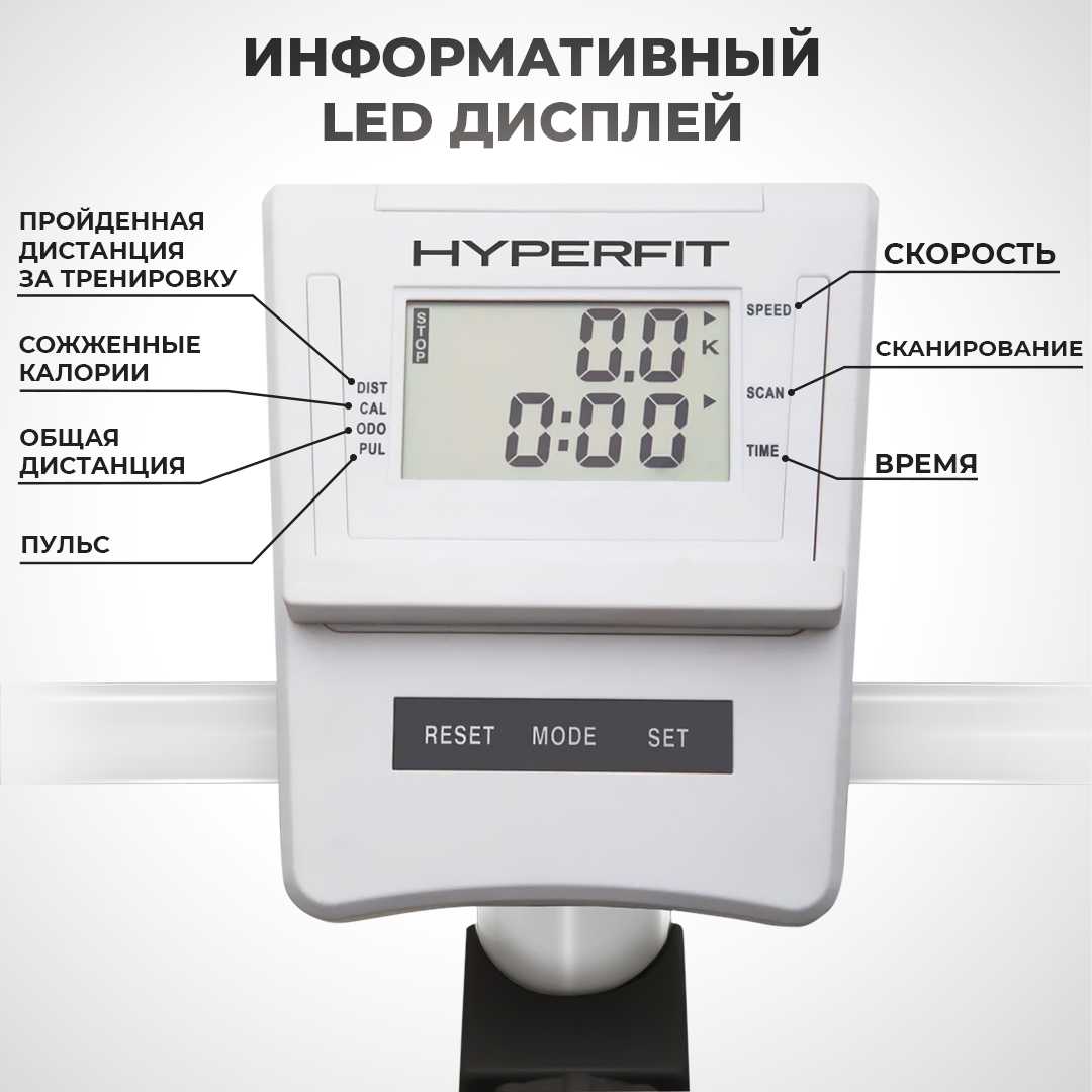 Эллиптический тренажер HyperFit Reisender U13W/3 в 1 фотография 6