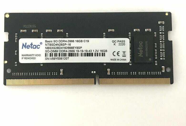 Модуль памяти Netac Модуль памяти 16Gb 4800Mhz (NTBSD5N48SP-16) фотография 2