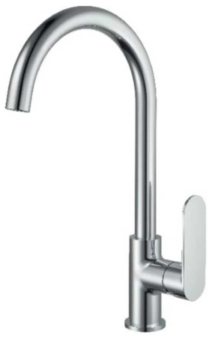 Смеситель для кухни с высоким изливом, цвет: хром фотография 1