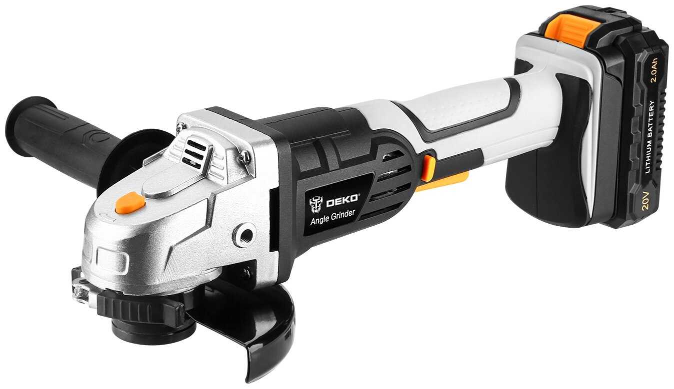 Аккумуляторная дрель-шуруповерт DEKO DKCD20 20В 1*2.0Ач и аккумуляторная УШМ DEKO DKAG20-125 20В 125 фотография 1