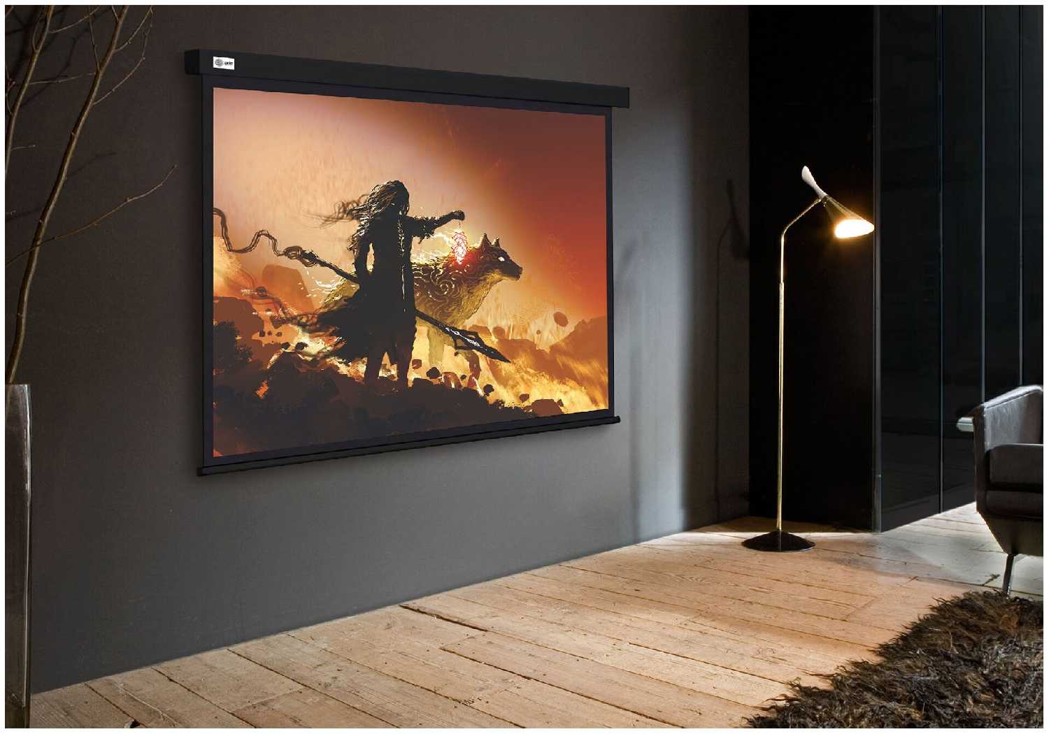 Рулонный cactus Wallscreen (CS-PSW-149X265-BK) фотография 3