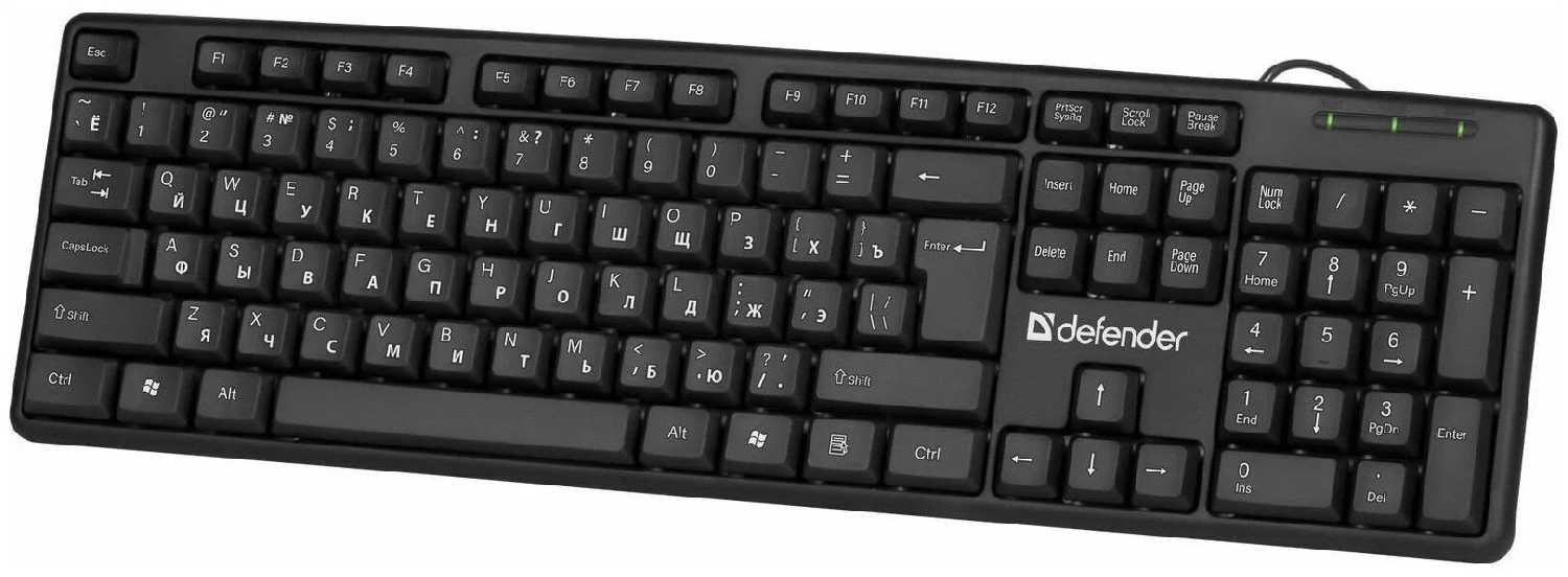 Клавиатура Defender Element HB-520 USB полноразмерная фотография 1