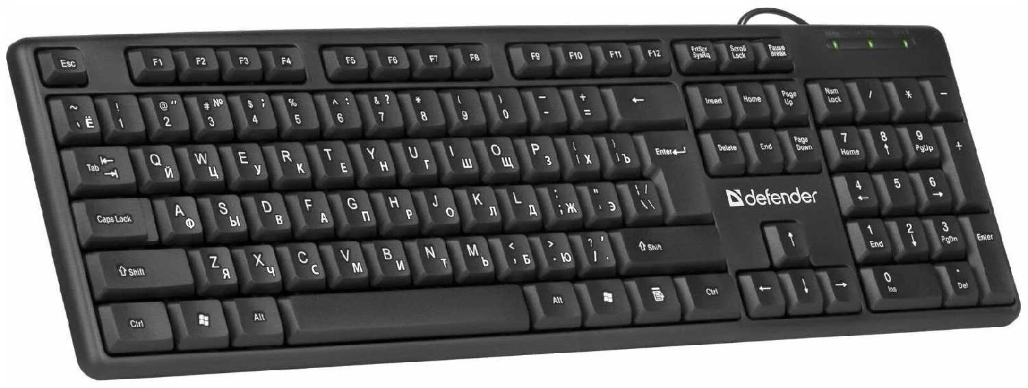 Клавиатура Defender Element HB-520 USB полноразмерная фотография 2