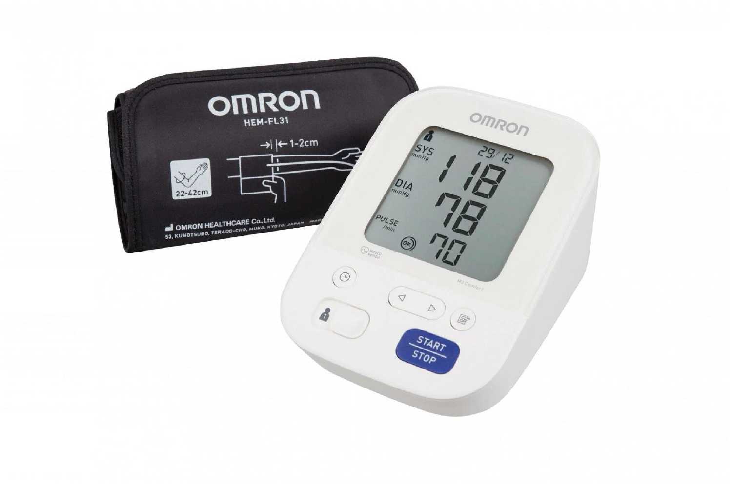 Тонометр Omron M3 Comfort + адаптер + универсальная манжета (HEM-7155-ALRU) фотография 6