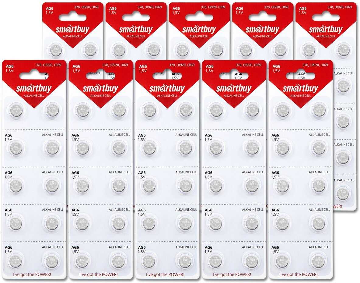Батарейка SmartBuy LR69 (AG6, 370, 371, 920, 921) фотография 11