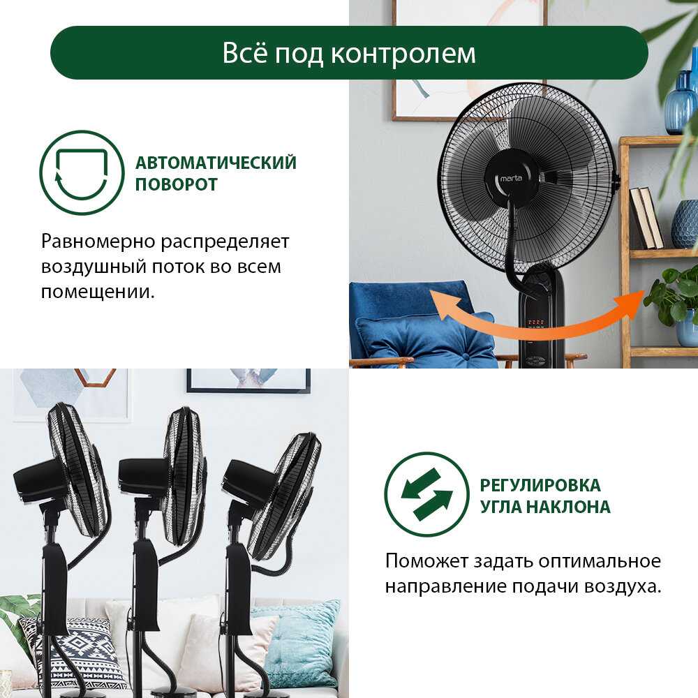 Напольный вентилятор MARTA MT-FN2550 фотография 6