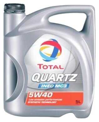 Синтетическое моторное масло TOTAL Quartz INEO MC3 5W40 фотография 1