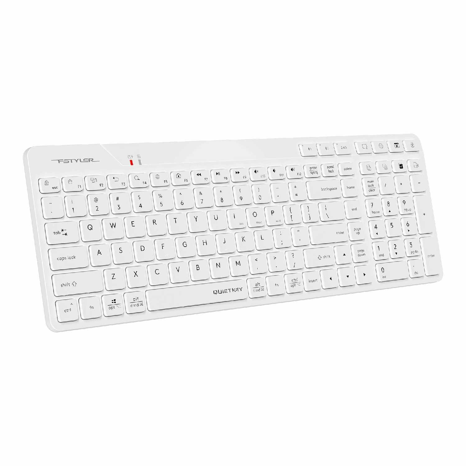 Клавиатура A4Tech Fstyler FBK27C AS беспроводная BT/Radio slim Multimedia (FBK27C AS) фотография 15