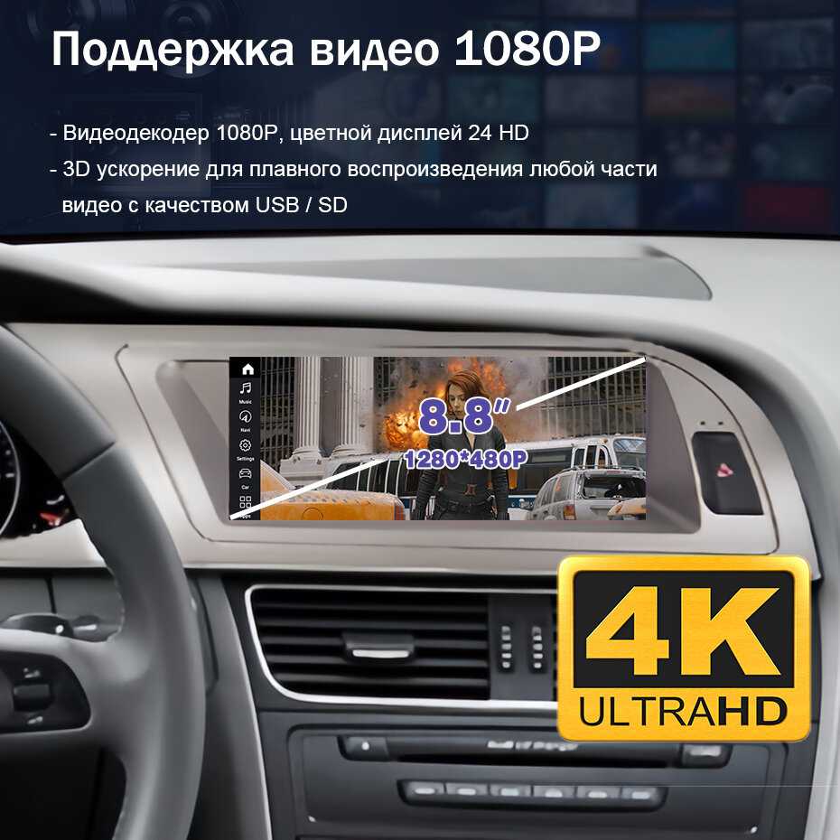 Штатная магнитола 8G256G Для Audi A4 A4L B8 2013-2016 Андроид 14 Carplay Android Auto 2 DIN фотография 8