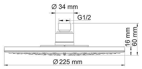 Верхний душ WasserKRAFT A12667White, комбинированное фотография 2