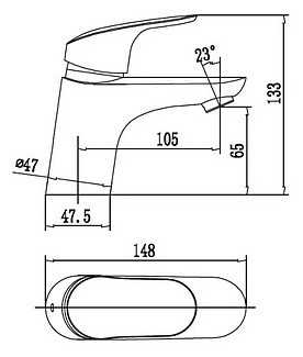 Смеситель для раковины (умывальника) AM.PM Like F8002100, рычажный фотография 1