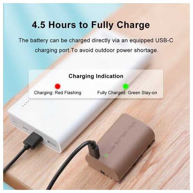 Аккумулятор KingMa LP-E6 [1960mAh] [Type-C] фотография 2