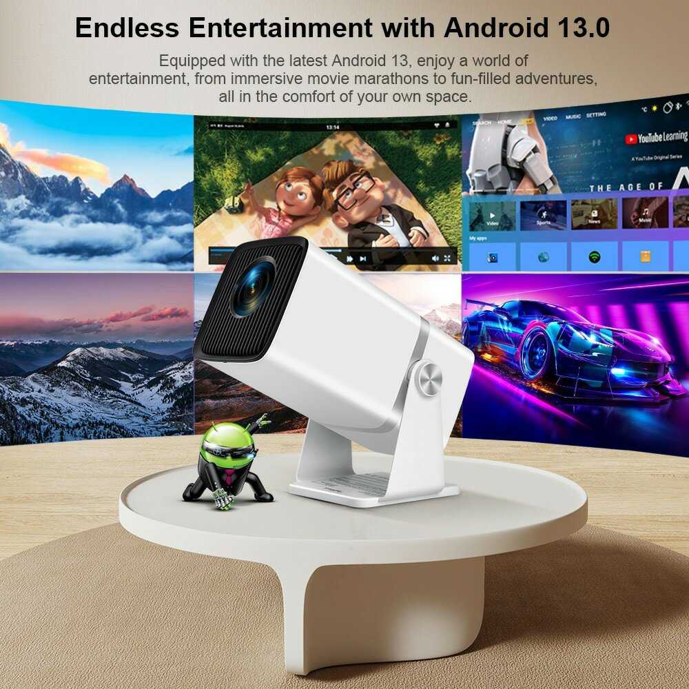 Портативный проектор ThundeaL 4K FHD TD80W с Android и WiFi 3D фотография 4
