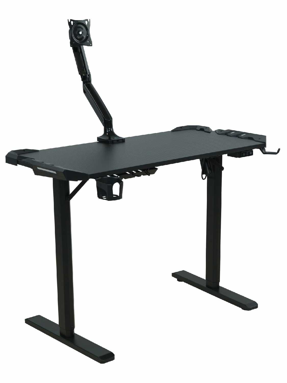 Игровой компьютерный стол WTG-001 [105x56x75/115 с электрической регулировкой высоты и кронштейном под монитор] фотография 8