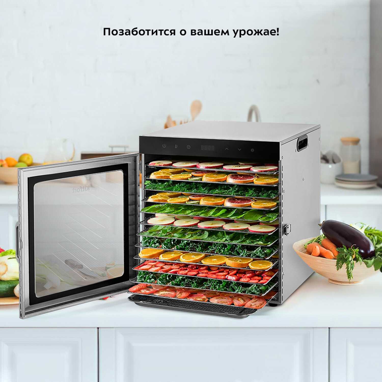 Сушилка для овощей и фруктов Kitfort КТ-1951 фотография 1