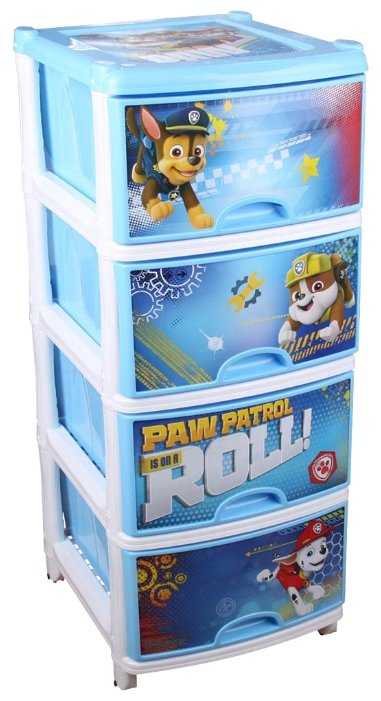 Бельевой комод Альтернатива Для игрушек 4 секции (прорезные ручки) фотография 1